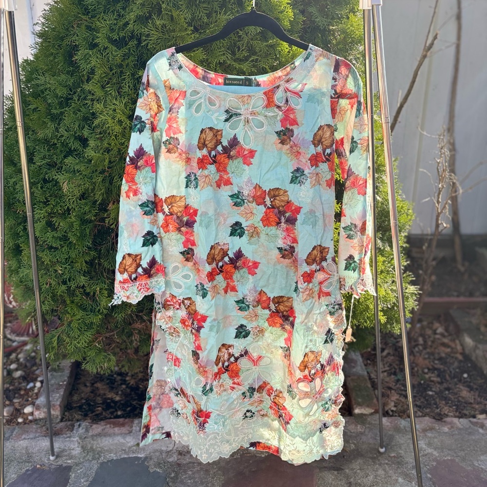 Anthropologie Floral Lace Dress